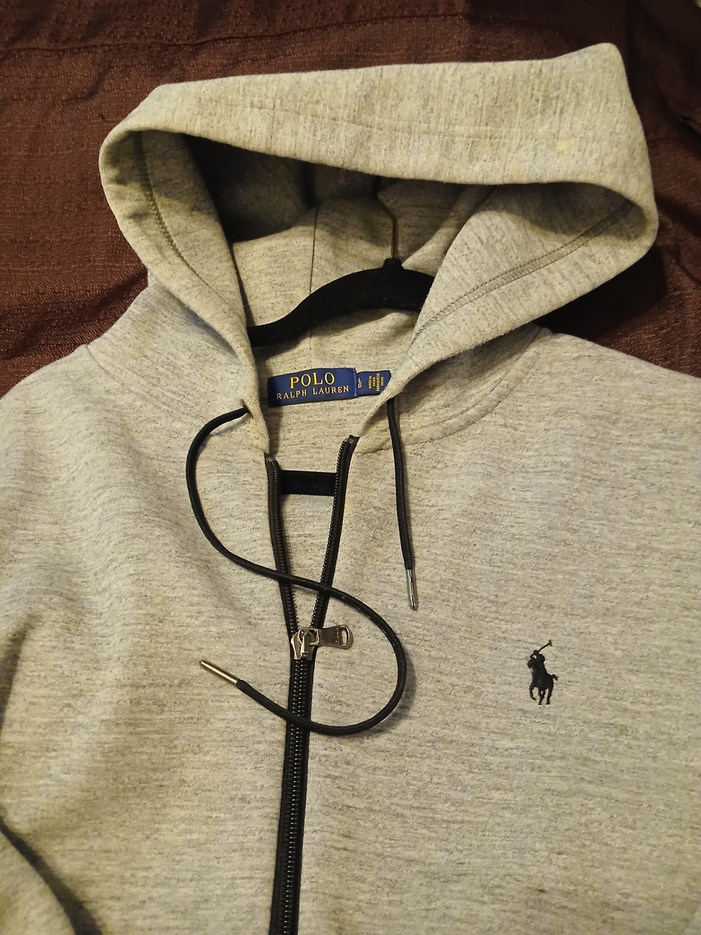 Polo by Ralph Lauren Men's Gray Hooded Zip Sweatshirt
